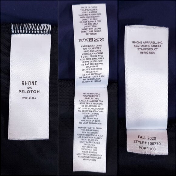 Rhone X Peloton Mens Medium Unlined Gym Training Shorts Navy Checkered Pattern - Picture 13 of 14